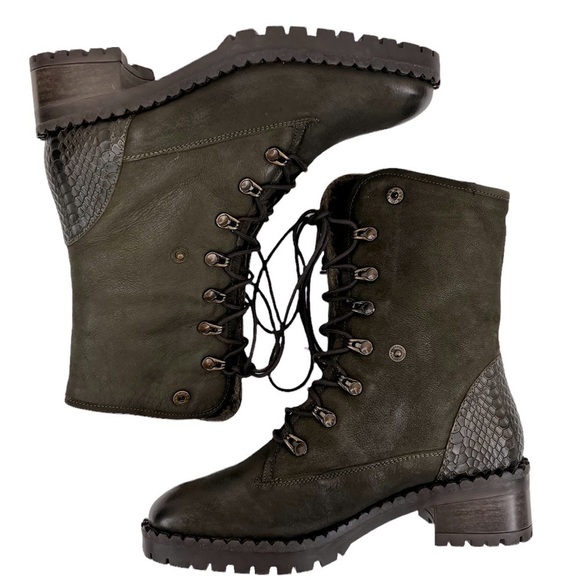 Vintage Foundry Company Women’s Milan Combat Biker Boots - Picture 4 of 16